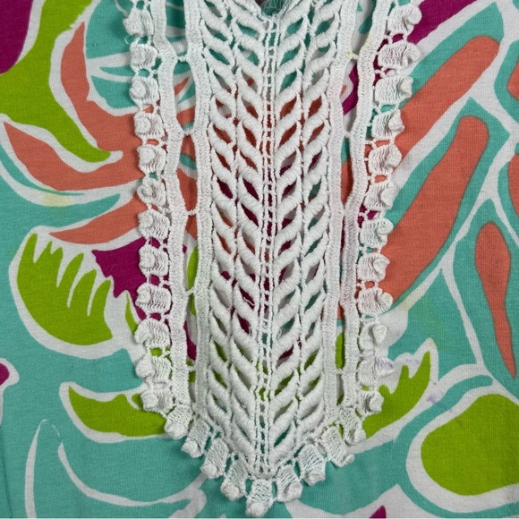 Peaches 'n Cream Floral Multicolor Dress with Lace Girls Size 8 - Picture 5 of 6